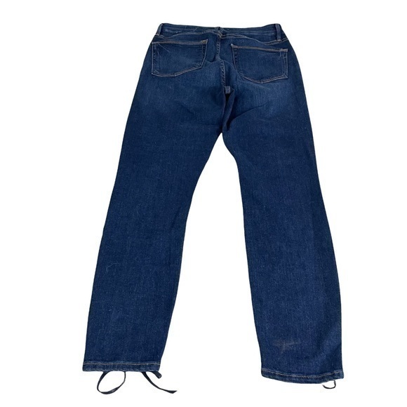 NO LONGER NWT Good American Good Waist Crop High Rise Lace Up Blue Jeans Size 6 - Picture 7 of 11